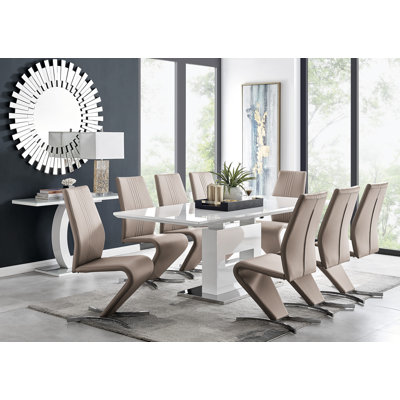 Eubanks Dining Set with 8 Chairs