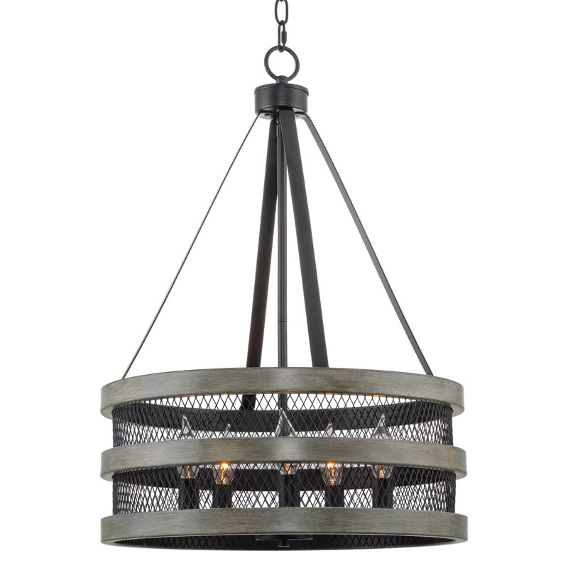 5 - Light Dimmable Drum Chandelier