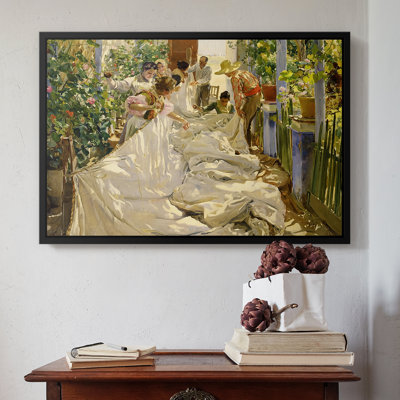 Sewing the Sail (Cosiendo la vela), 1896-Joaquín Sorolla-Framed Gallery Wrapped Canvas