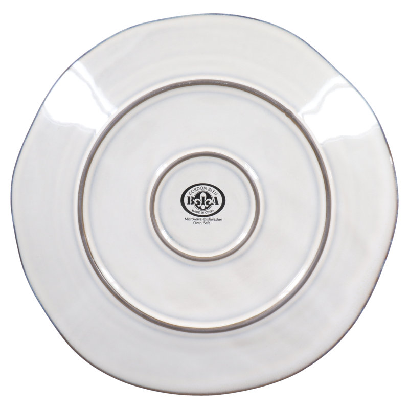 White Ceramic 12-Piece Dinnerware Set with Textured Design