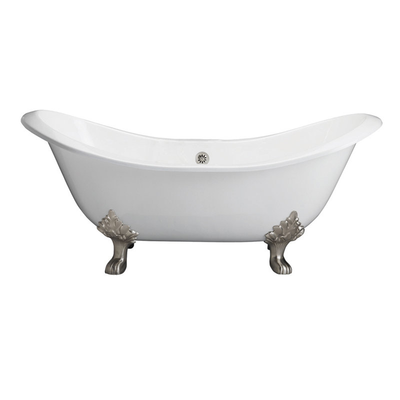 Marshall 71'' x 30.5'' Soaking Cast Iron Bathtub, White