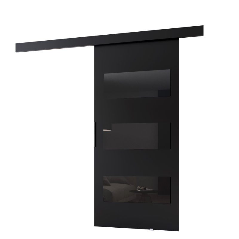 Sliding Door Prim E, Interior Door, Black, 96cm x 205cm