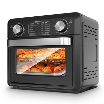 Four grille-pain compact de 11 pte avec fonctions de cuisson, de gril, de pain grillé et de friture à l'air, minuterie de 60 minutes