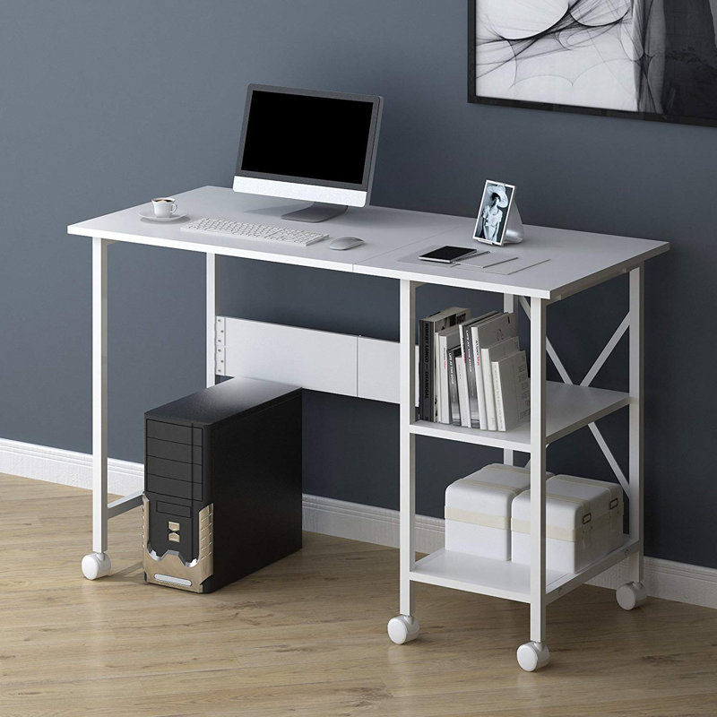 Rodina Metal Base Writing Desk, White