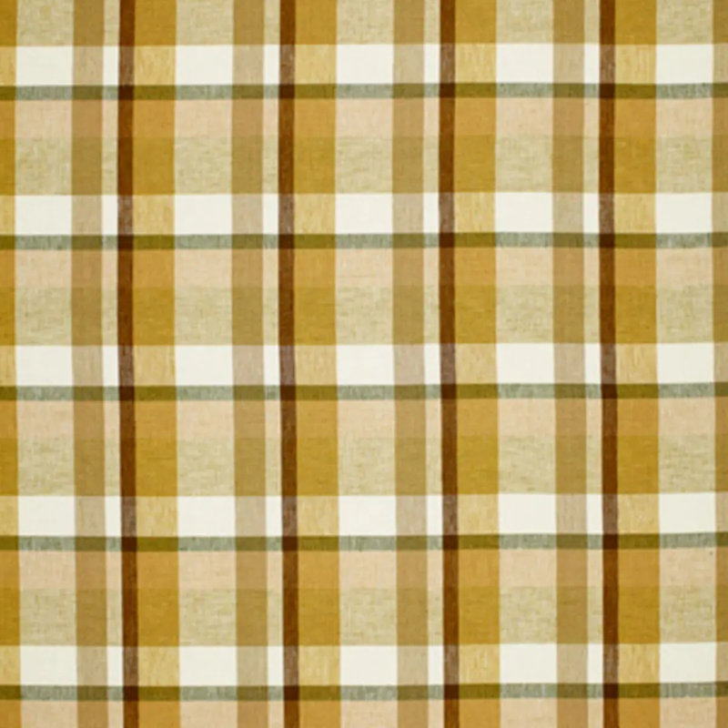 Augusta Linen Plaid Fabric, Sand Dune