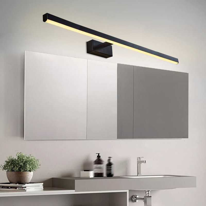 1 -Light No Power Source Required / Manual LED Table Picture Light, 13cm H x 80cm W x 5cm D, Black
