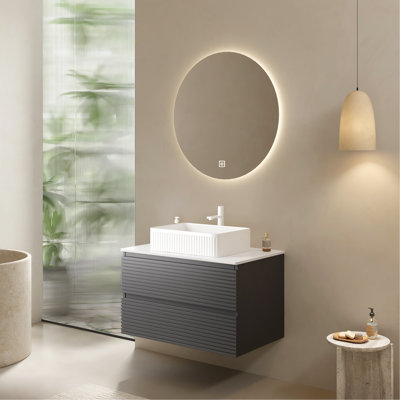 Armoire murale en contreplaqué 30 po sans lavabo, gris