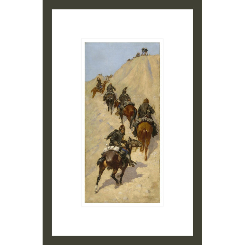 «Scouts Climbing a Mountain» par Frederic Remington, impression giclée sur cadre, H 16,75 po x l 10,9 po