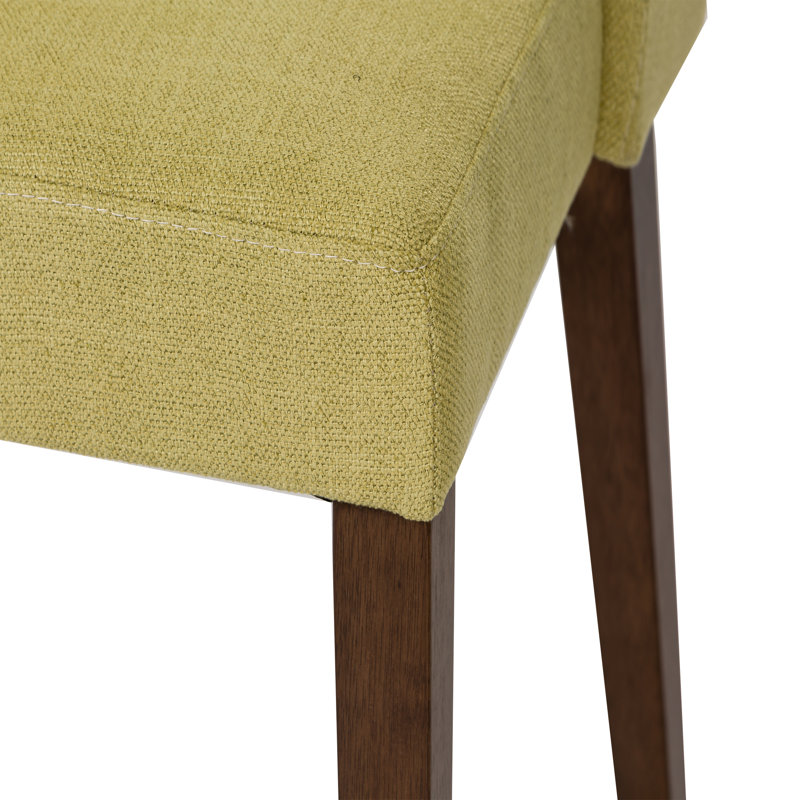 Ensemble de table rectangulaire 4 personnes Paulina avec chaises rembourrées vertes, Vert