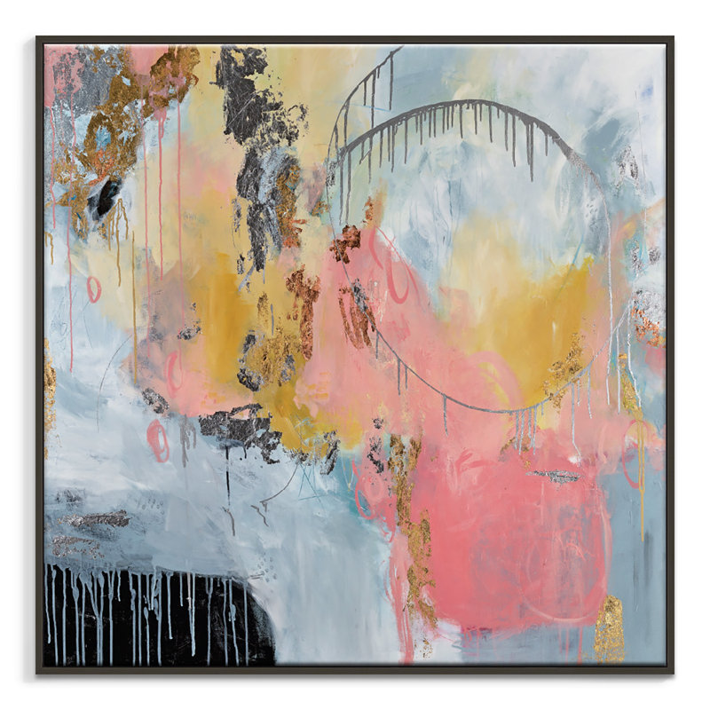 Julie Ahmad - Print on Canvas, Black Floater Frame, 102cm H x 102cm W