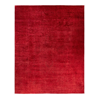 One-of-a-Kind 11' 10" X 14' 9" New Age Wool Area Rug Red