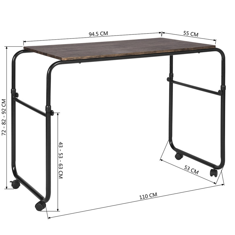 Acworth Metal Base Computer Desk, Black