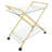 Pagan Bar Cart Metal and Glass Glam Design with Sleek Modern Style and Rolling Wheels for Versatile Entertaining-1978043263