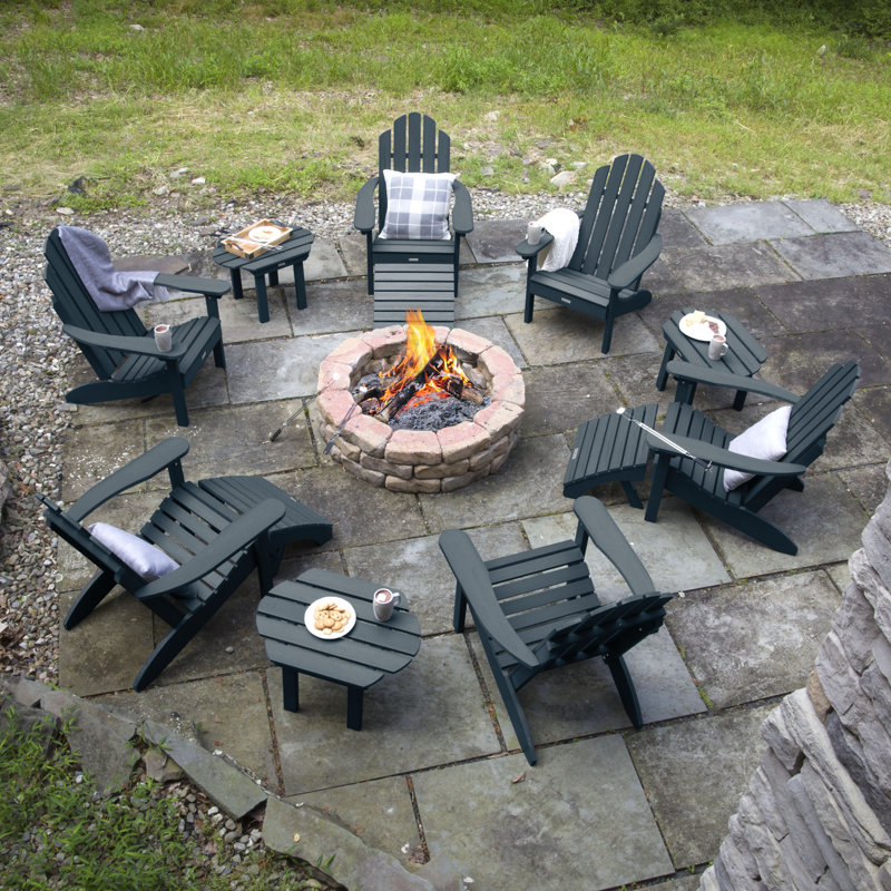Anette 6 - Person Patio Conversation Set, Federal Blue