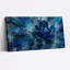 Tableau abstrait floral bleu sur toile tendue-1929910505