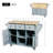 Kitchen Cart With Rubber Wood Drop-Leaf Countertop, Storage Cabinet, 3 Drawers & 5 Wheels, Perfect For Additional Prep Space And Organization-156524165