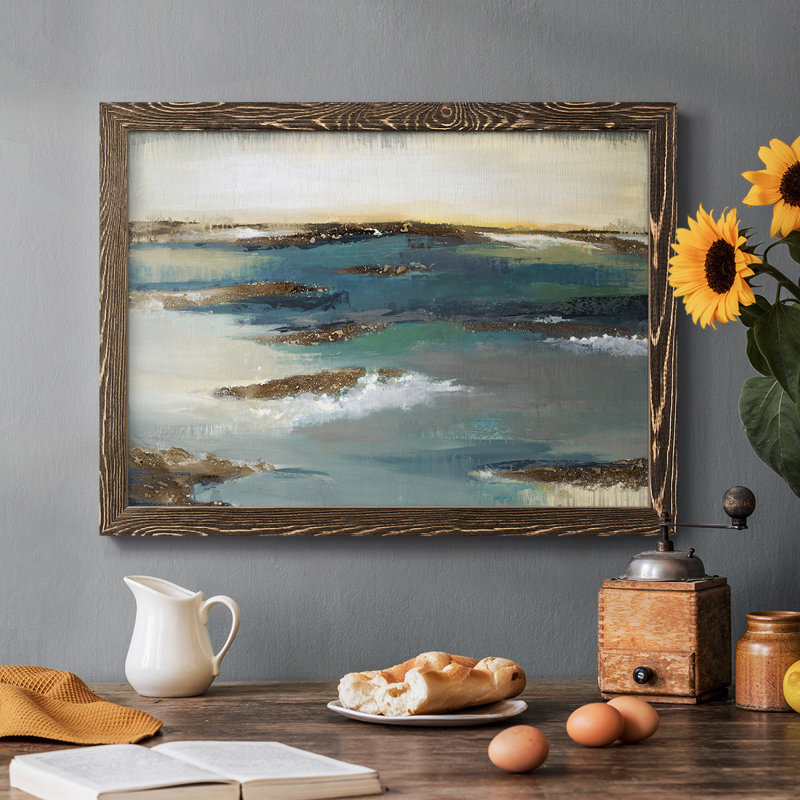 «Coastal Bluff», reproduction sur toile, Noyer, H 26 po x l 38 po x P 1,5 po