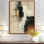"Black and Brown Brushstroke", peinture abstraite sur toile