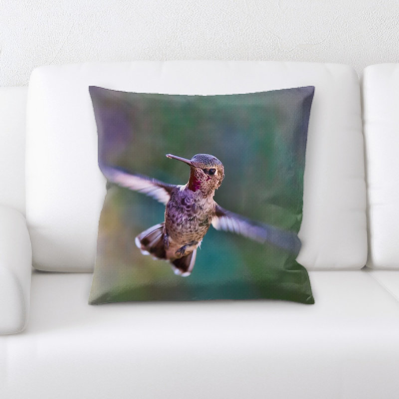 Coussin en jeté hummingbird