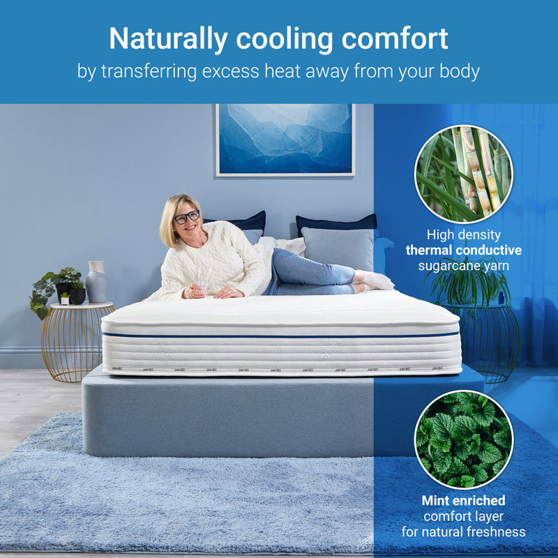 Jay-Be Bio Cool Hybrid 2000 e-Pocket Eco-Friendly Mattress - Small Double, Kingsize (5')