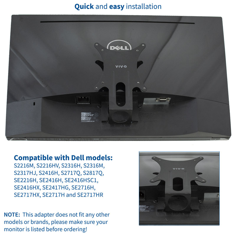 VESA Adapter for Compatible Dell Monitors