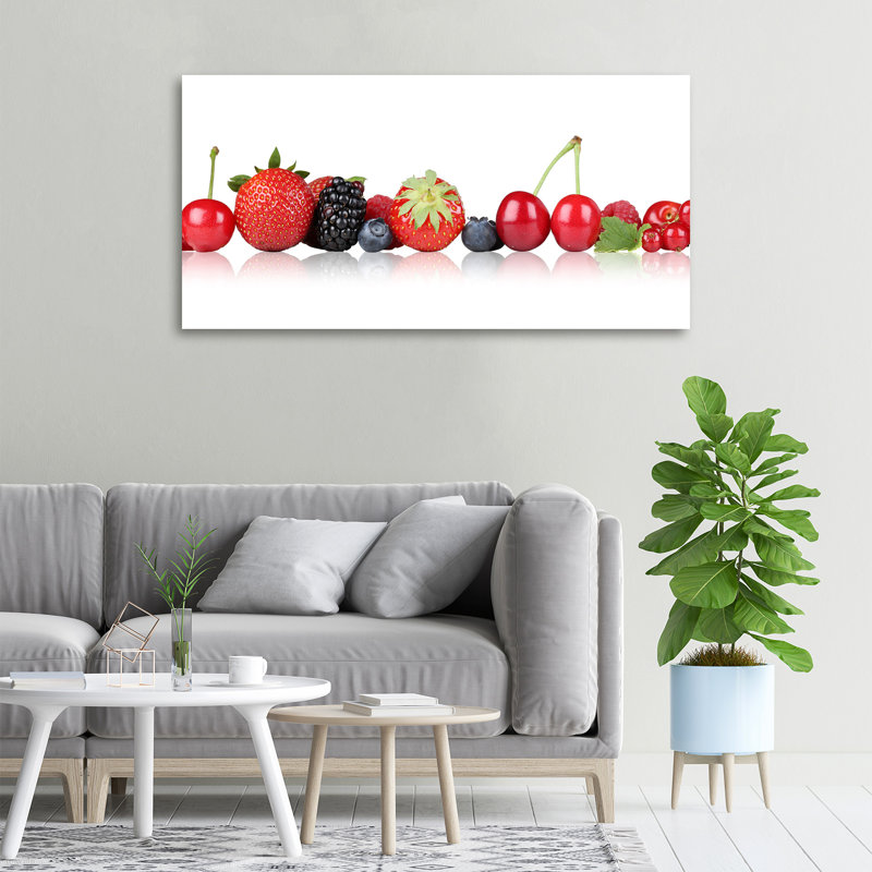 Fruit In A Row - No Frame Print on Canvas