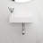 14.6"x7.3"Ceramic Rectangular Wall Mount Bathroom Sink with Single Faucet Hole