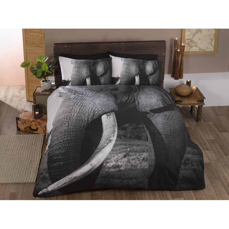 Cosgrove Cotton Blend, Polyester Duvet Cover Set with Pillowcases, King Duvet Cover + 2 Standard Pillowcases