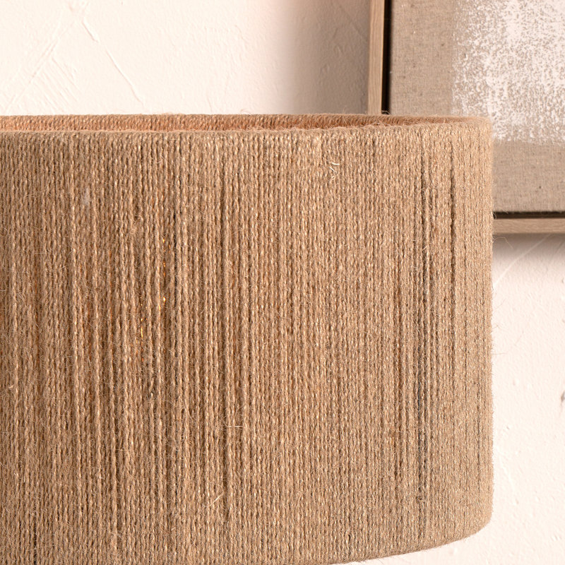 23cm H Drum Lamp Shade ( Clip On ) in Brown
