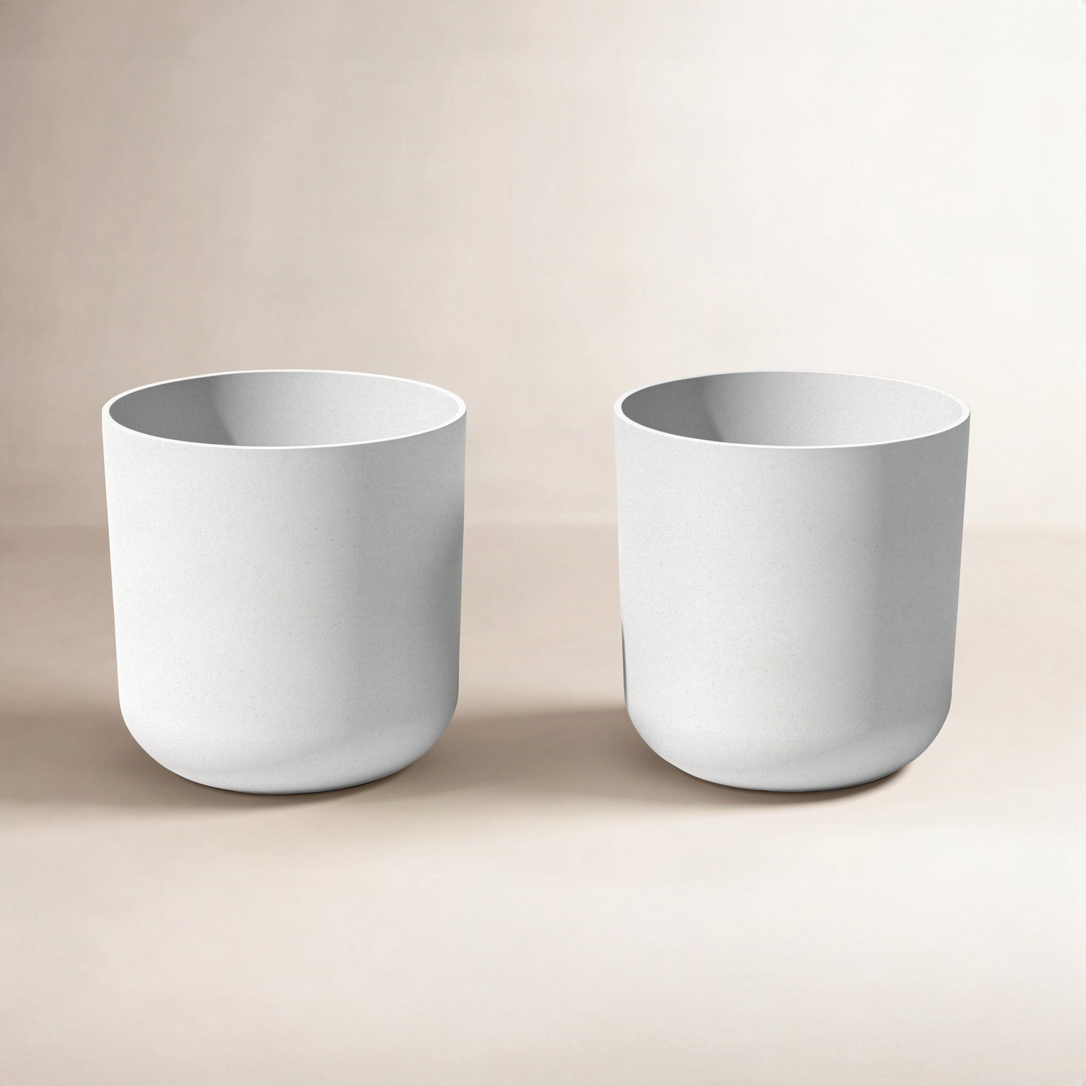 Mason Series Pot Planter, 19.75" H x 18.5" W x 18.5" D, White, 2