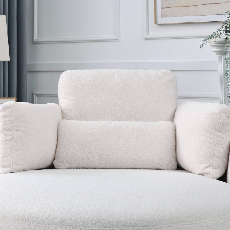 Parkview sofa couch, Swivel Accent Barrel Sofa Lounge Club Big Round Chair with Storage Ottoman,sofas,couches, Ivory Linen