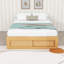 Grand lit plateforme 4 tiroirs avec casier de pied de lit et lattes robustes-1447540284