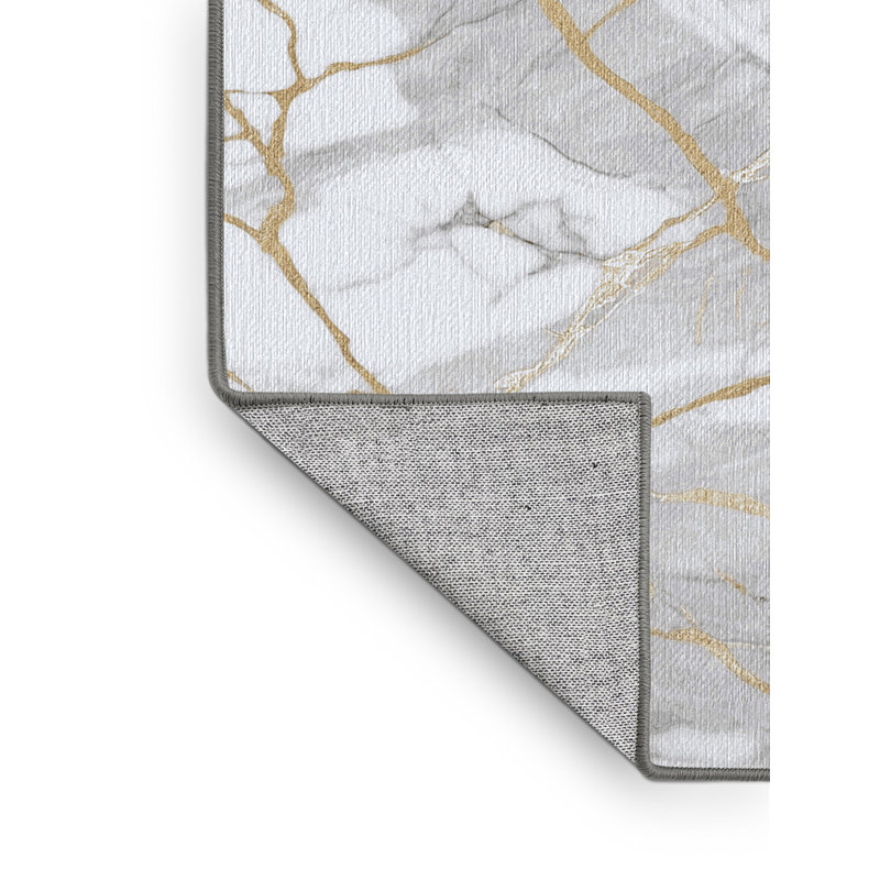 Tapis gris lavable à la machine, Rectangulaire 8 pi x 12 pi