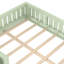 Lits doubles compacts avec bibliothèque intégrée, fabrication en bois de pin pour chambre d'enfant