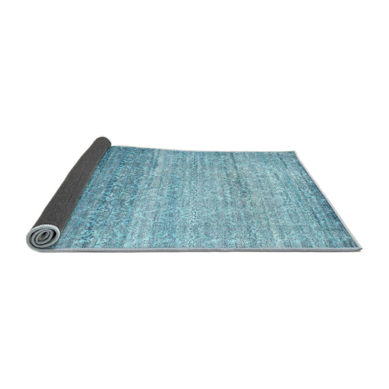 Tapis de zone bleu contemporain, Rond 3 pi