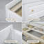 Structure de lit plateforme en bois blanc avec 6 tiroirs de rangement intégrés, aucun sommier nécessaire-729222423