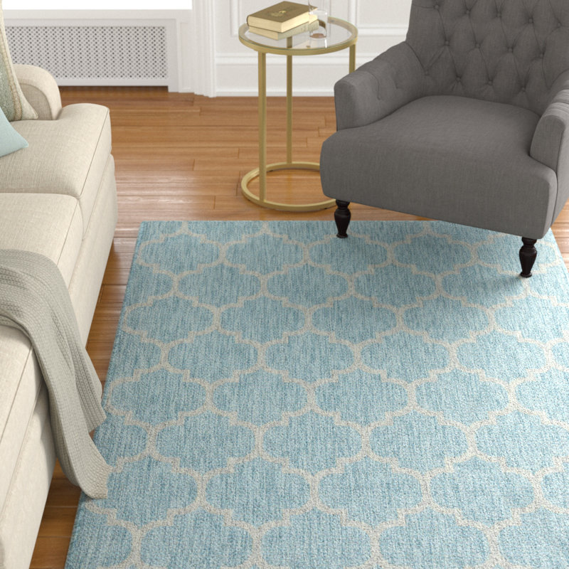 Bartonsville Geometric Indoor / Outdoor Rug, Rectangle 7'1" x 10'