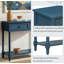 Console Daisy Series avec deux tiroirs et une tablette inférieure (bleu marine foncé)-1455566225