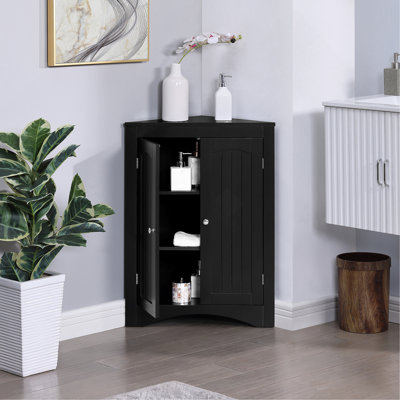 Sideboard Cabinet,Corner Cabinet,Bathroom Floor Corner Cabinet With Doors And Shelves, Kitchen, Living Room,Free Standing Storage Cabinet For Bathroom