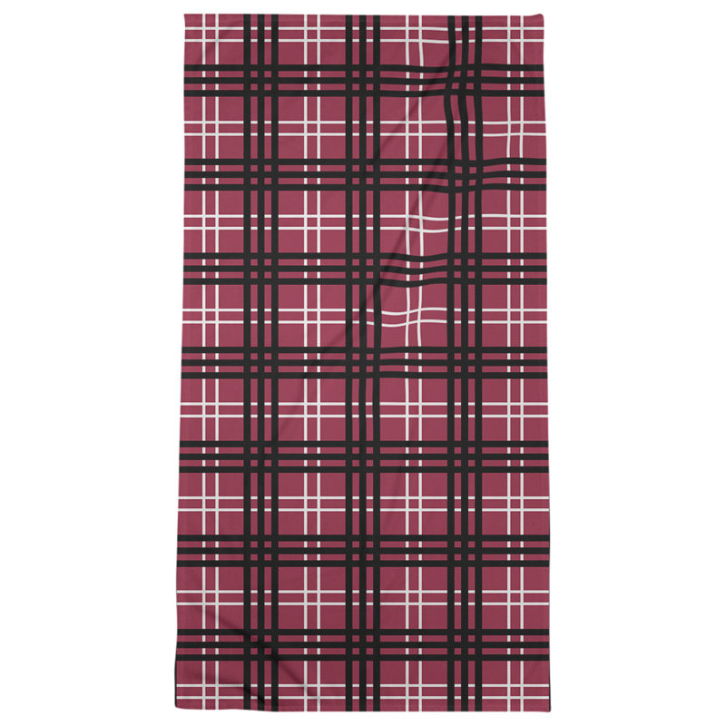 Serviette de bain Arizona football Luxury, Microfibre, Rouge / blanc / noir