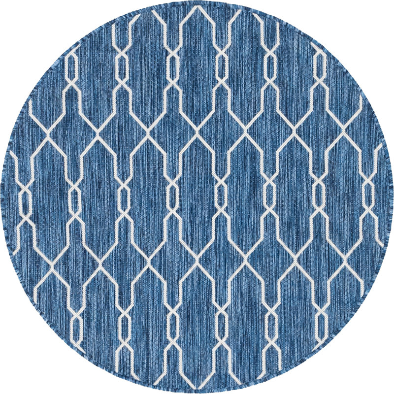 Heathcliff Geometric Indoor Rug, Round 4'1"