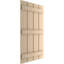 Volets rustiques en faux bois à quatre planches espacées (par paire)-71288263-88966845-88966855