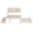 Full Size Elegant Bed Frame with Rattan Headboard and Sockets-98147437