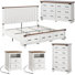 Quan 5 Pieces Farmhouse Bedroom Set Include King Bed Frame, Dresser and Nightstands