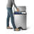 simplehuman Rectangular Dual Compartment Recycling Kitchen Step Trash Can, 46 Liter, Stainless Steel
