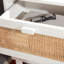 Table de chevet contemporaine l 18 po avec armoire en rotin et base croisée Boatwright-284071421