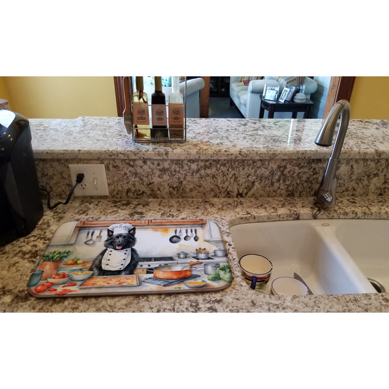 Belgian Sheepdog The Chef Dish Drying Mat