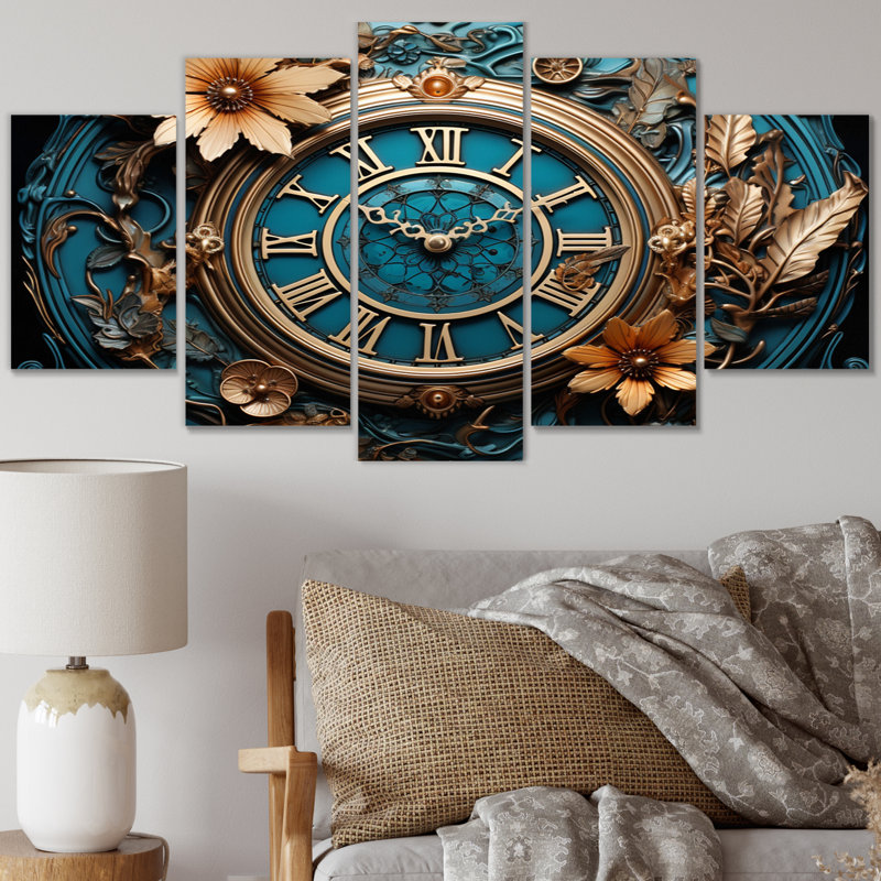 Horloge industrielle 5 pièces