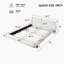 Structure de lit en tissu bouclé, lit plateforme tapissier au design incurvé et tête de lit épaisse-1805274644