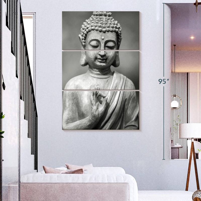 Adella Grey Buddha, 74" H x 48" W